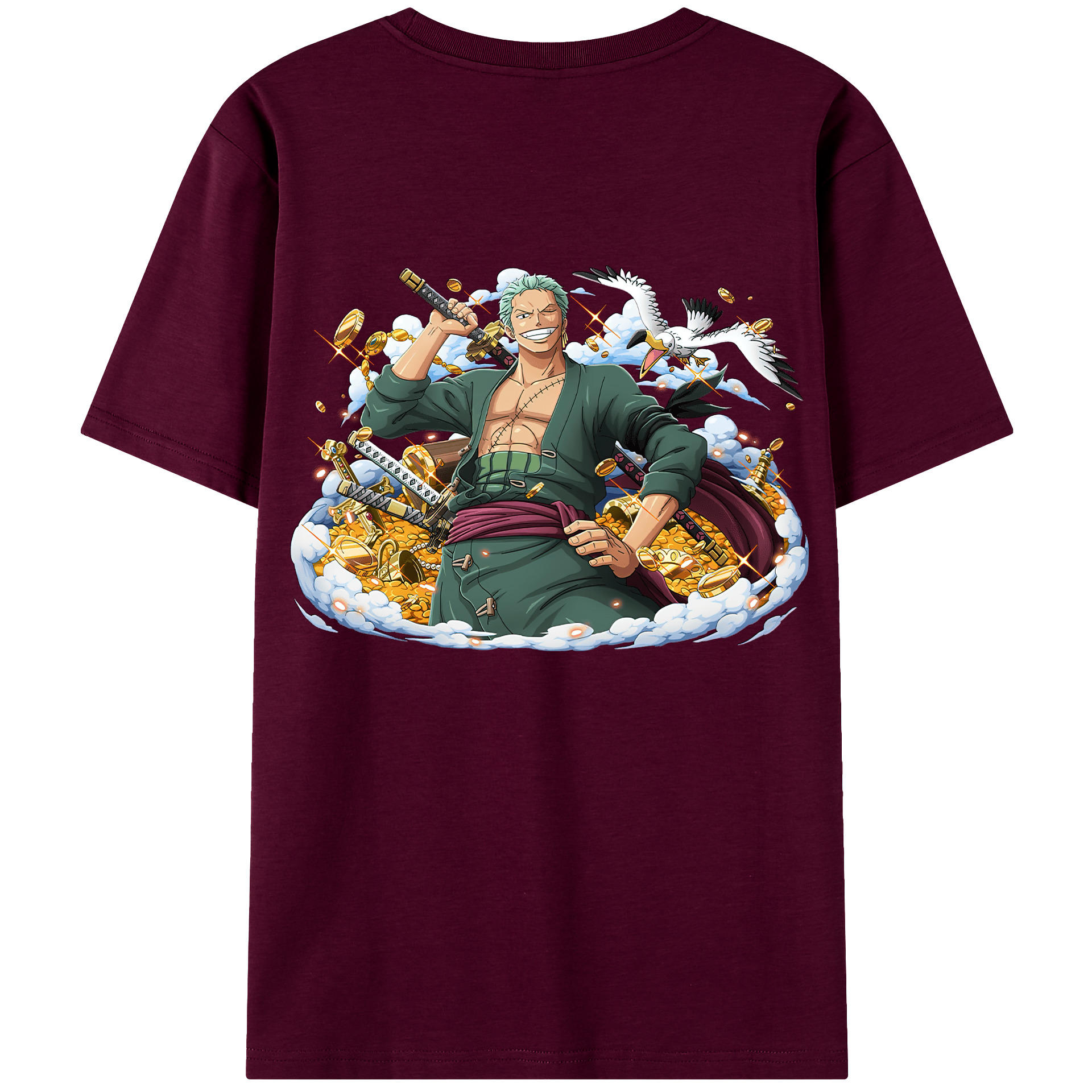 ワンピース ロロノア・ゾロ ONE PIECE Roronoa Zoro レディース半袖Tシャツ(バックプリント)